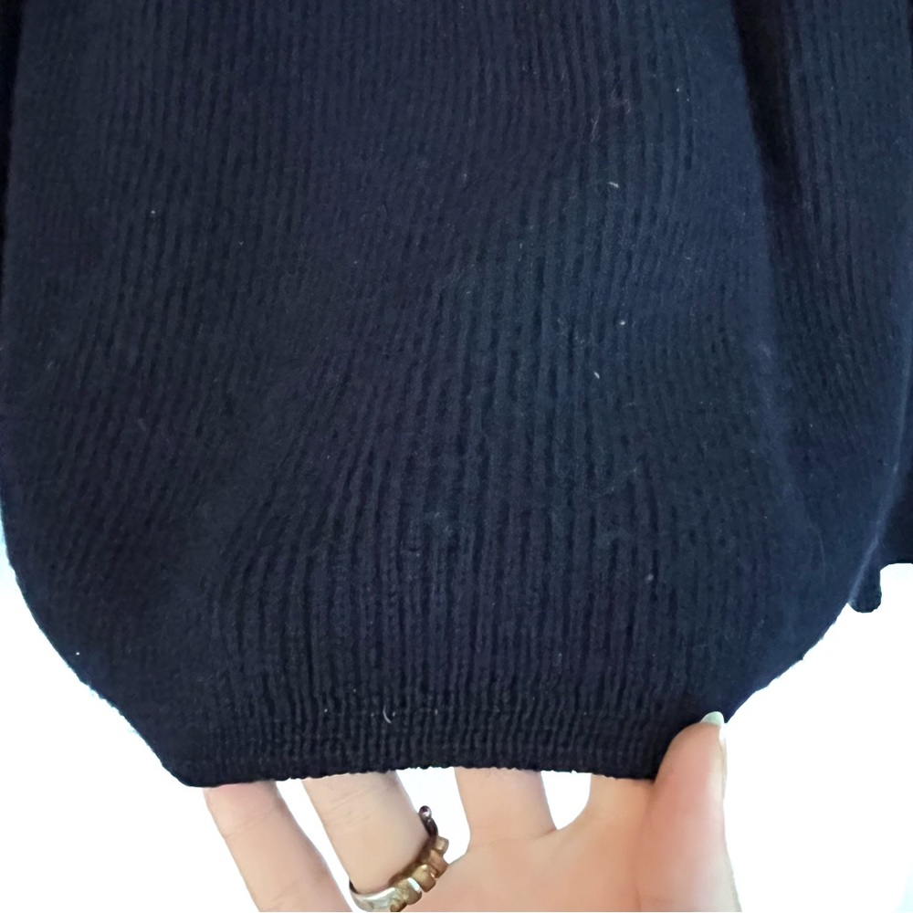 Woolmark 100% Wool Navy Blue Button Cardigan Sweater Crest Sailor Vintage France - Picture 13 of 14